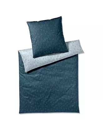 JOOP | Satin Bettwäsche CORNFLOWER GLAM 70x90cm/140x200cm Navy | 